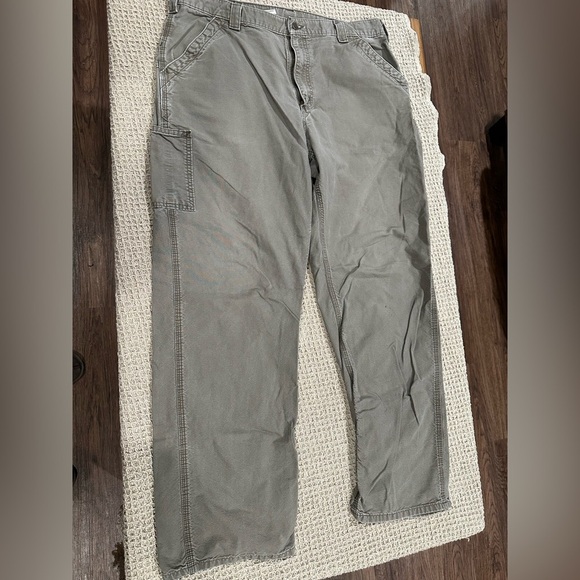 Carhartt Gray Cargo Pants Durable Cotton Blend - Picture 2 of 10